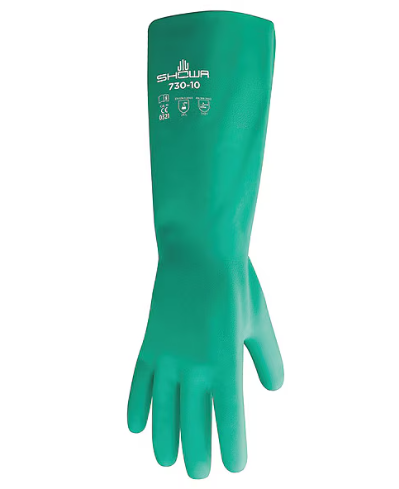 13" Chemical Resistant Gloves, Nitrile, 10, 1 PR