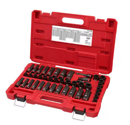 3/8 in Drive IMPACT SOCKET SET, Metric, SAE, 43 pc. pcs